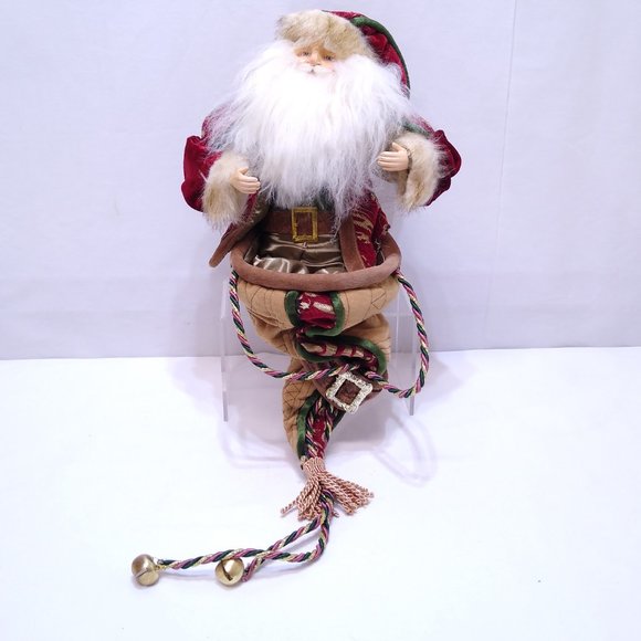 Santa Claus Fireplace Door Hanger Xmas Home Décor Interior - Home Interior 58136 - Picture 6 of 9